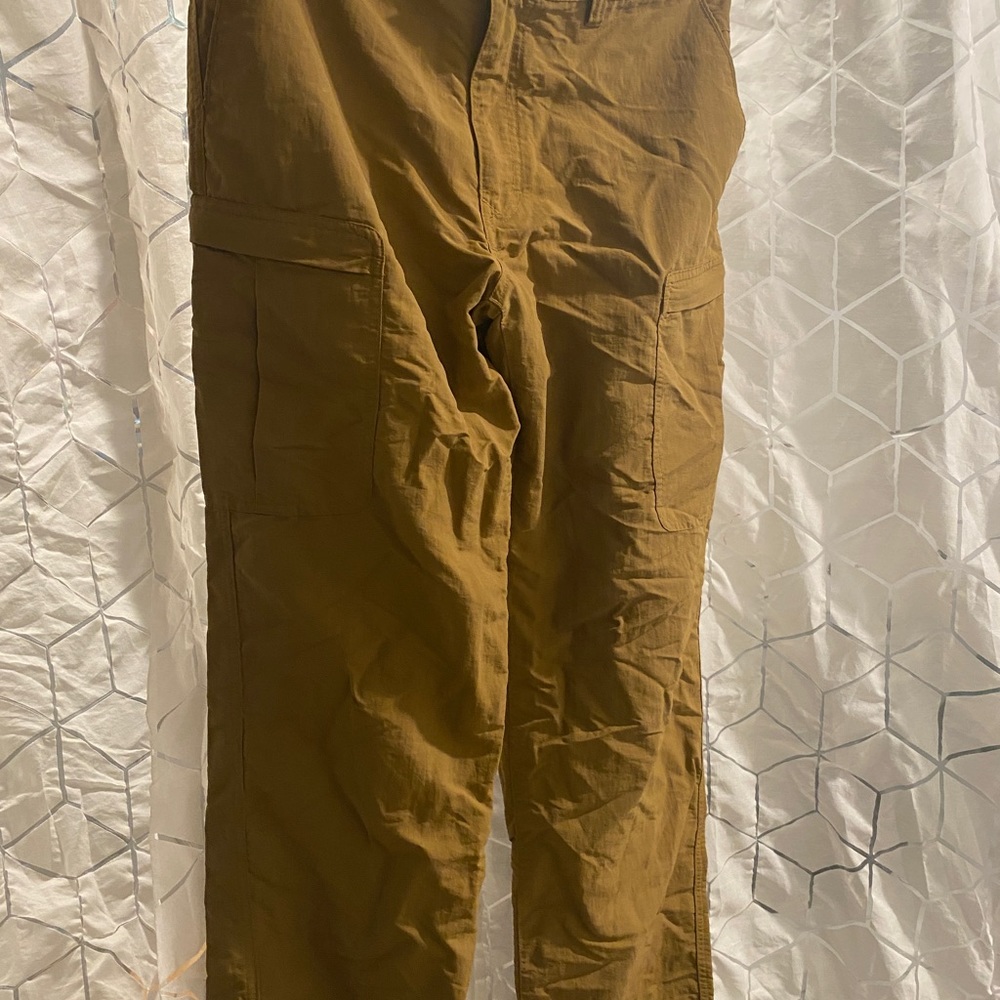 Men’s tan REI hiking pants. 34 x 30